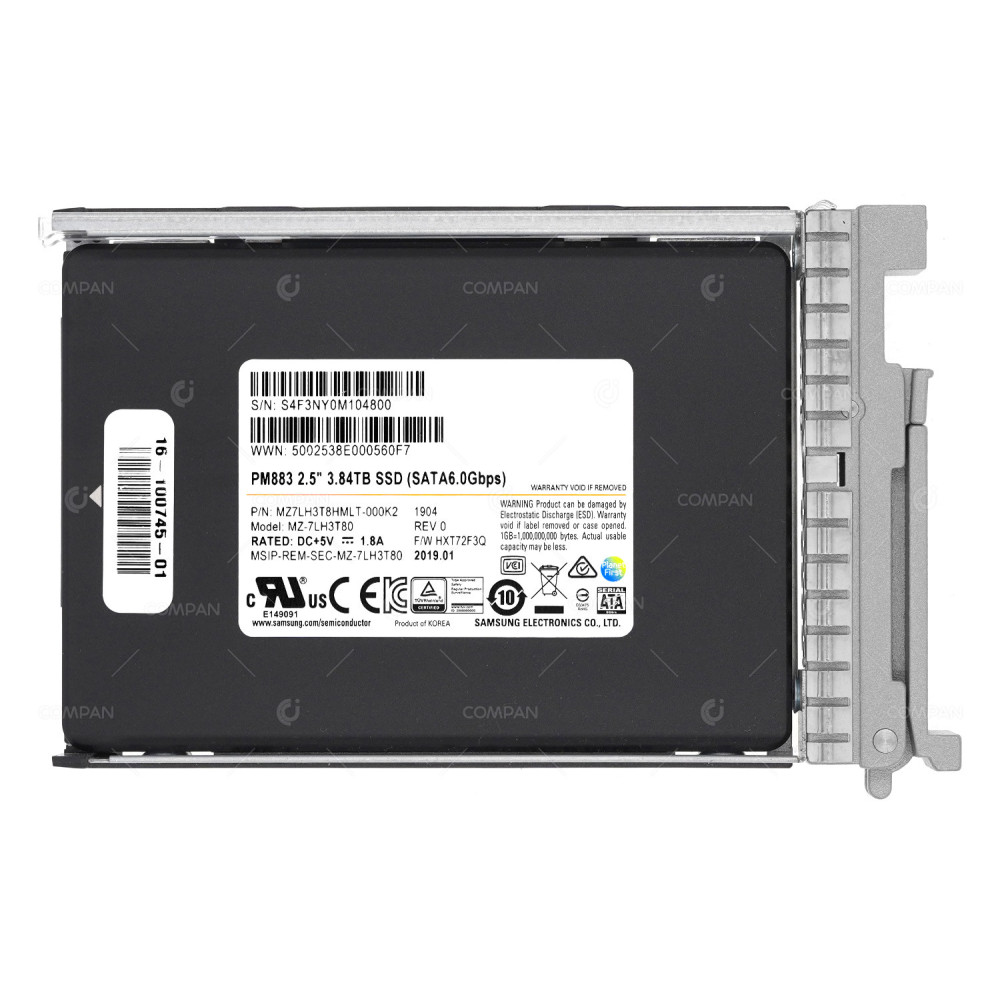 UCS-SD38TBKS4-EV CISCO SSD 3.84TB SATA 6G 2.5" SFF FOR CISCO UCS C220 M4